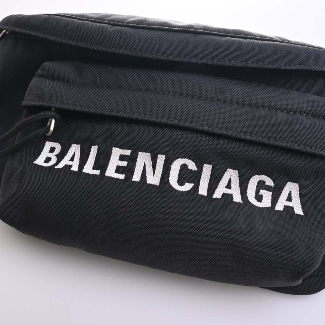 【中古】Balenciaga バレンシアガ ナイロン WHEEL ロゴ ボディバッグ ウエストポーチ 533009 ブラック by