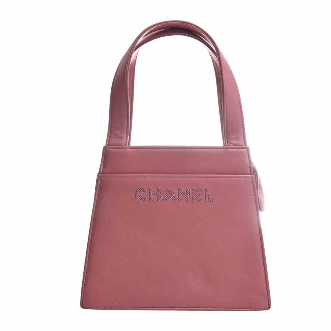 バッグCHANEL シャネル レザー ロゴ ハンドバッグ - ピンク by