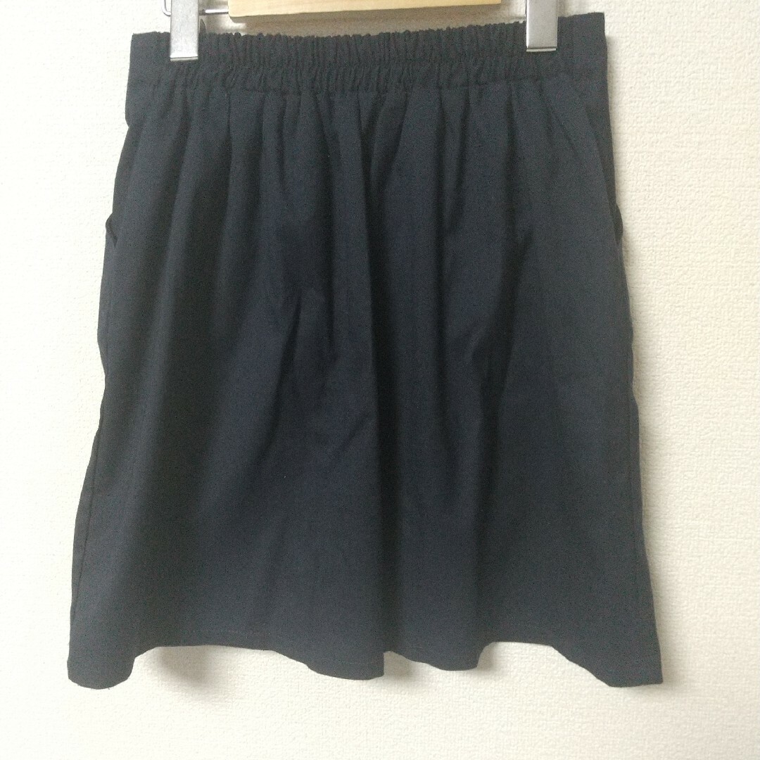 160☆ネイビーAラインスカート キッズ/ベビー/マタニティのキッズ服女の子用(90cm~)(スカート)の商品写真