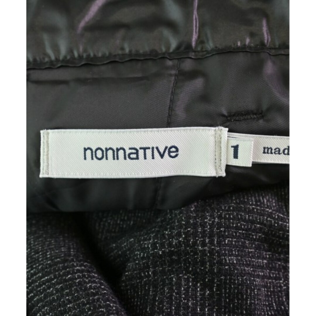 nonnative(ノンネイティブ)のnonnative ノンネイティヴ スラックス 1(S位) 黒(チェック) 【古着】【中古】 メンズのパンツ(スラックス)の商品写真