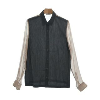 ドリスヴァンノッテン(DRIES VAN NOTEN)のDRIES VAN NOTEN ブラウス 40(M位) 黒xピンクベージュ 【古着】【中古】(シャツ/ブラウス(長袖/七分))