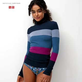 ユニクロ(UNIQLO)の【ユニクロ×プリンセスタムタム】ヒートテックシームレスリブタートルネックT(長袖(カットソー(長袖/七分))