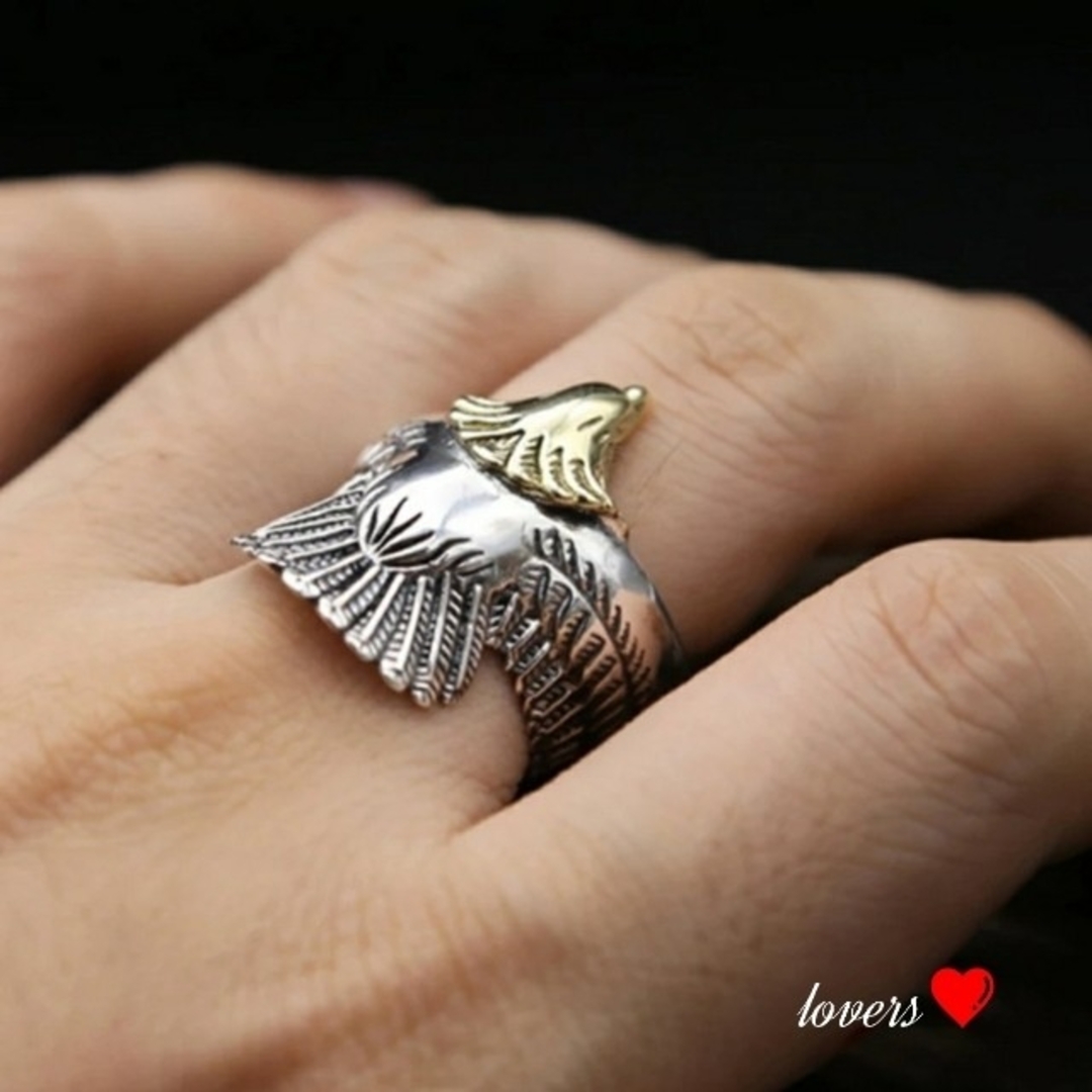 送料無料21号クロムシルバーゴールドイーグルリング指輪クロムハーツゴローズ好きに メンズのアクセサリー(リング(指輪))の商品写真