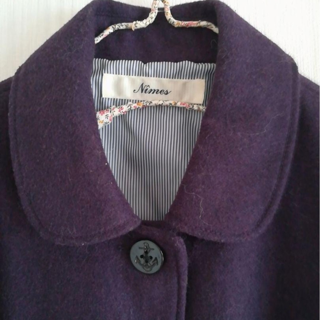 NIMES(ニーム)の美品 Nimes ニーム ショート コート パープル 紫 レディースのジャケット/アウター(ピーコート)の商品写真
