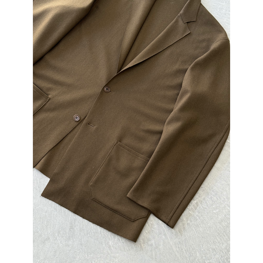 COMOLI(コモリ)のコモリ ウール ジャケット 3 カーキ COMOLI テーラード ブラウン メンズのジャケット/アウター(テーラードジャケット)の商品写真