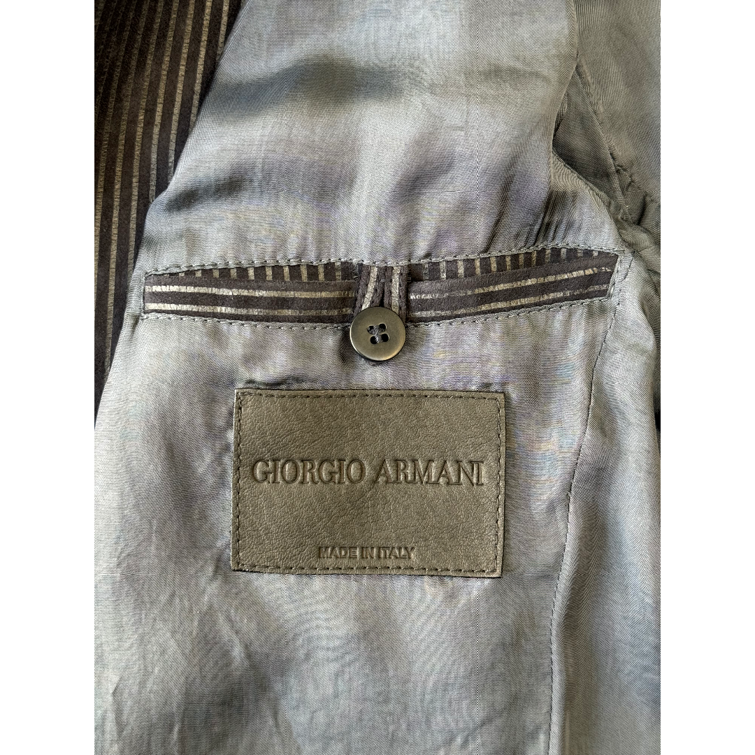 Giorgio Armani(ジョルジオアルマーニ)のジョルジオアルマーニ スウェードジャケット 48 紺 GiorgioArmani メンズのジャケット/アウター(レザージャケット)の商品写真