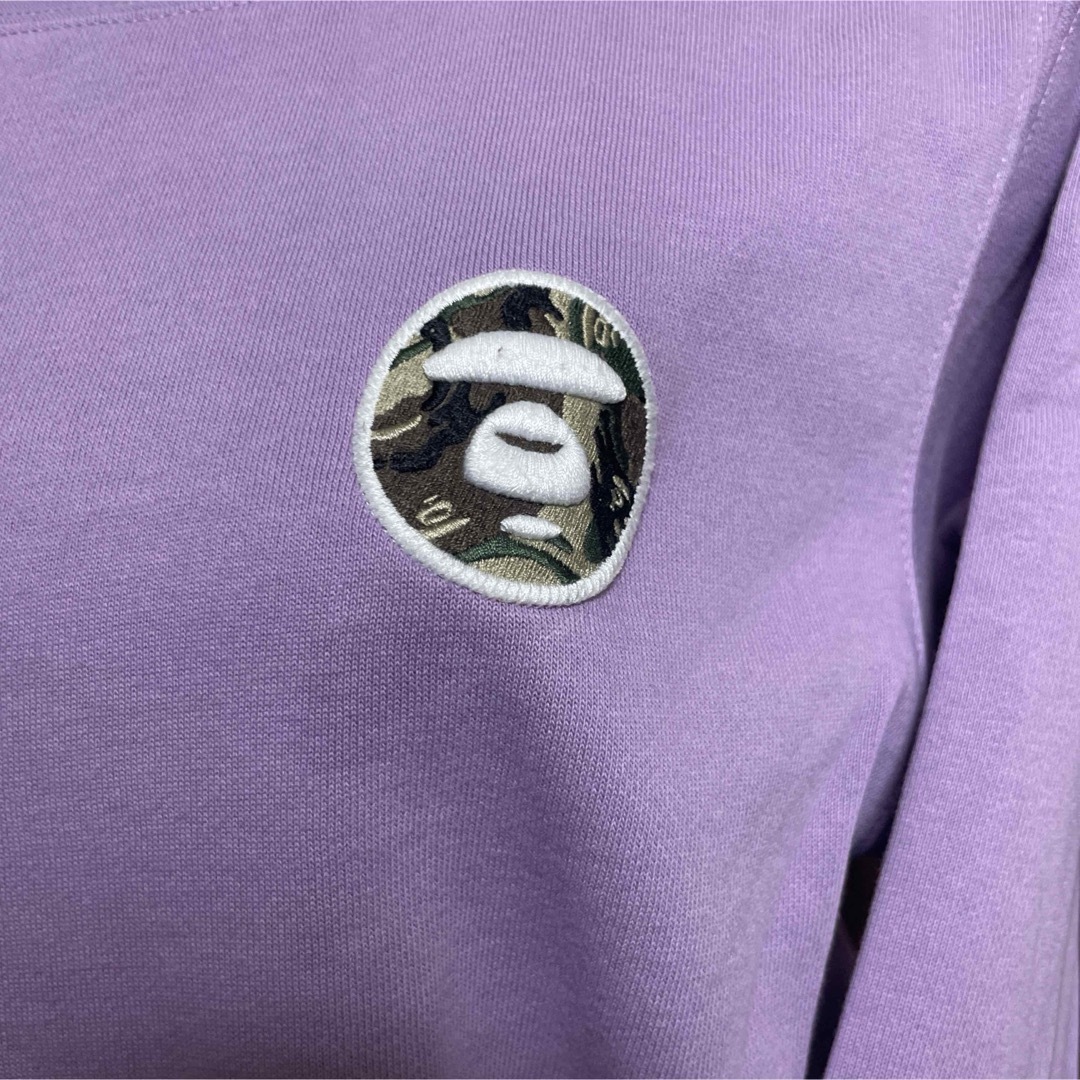 A BATHING APE(アベイシングエイプ)のトレーナー　裏起毛　パープル　S APE アベイジングエイプ メンズのトップス(スウェット)の商品写真