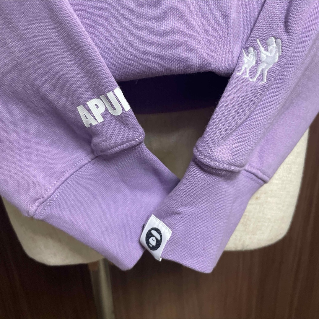 A BATHING APE(アベイシングエイプ)のトレーナー　裏起毛　パープル　S APE アベイジングエイプ メンズのトップス(スウェット)の商品写真