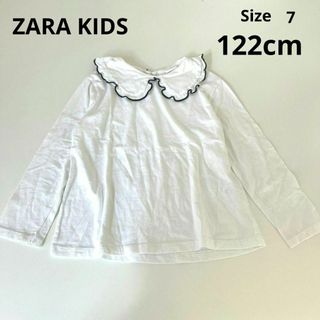 ザラキッズ(ZARA KIDS)のZARA KIDS ザラキッズ　フリル襟長袖　トップス　Size7 122cm(その他)