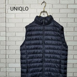 ユニクロ(UNIQLO)の【UNIQLO】ユニクロ　ウルトラライトダウンベスト　M ネイビー(ダウンベスト)