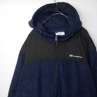 チャンピオン(Champion)のチャンピオン　ジップ　フリース　パーカー　ジャケット　ブルゾン　ネイビー　2XL(ブルゾン)