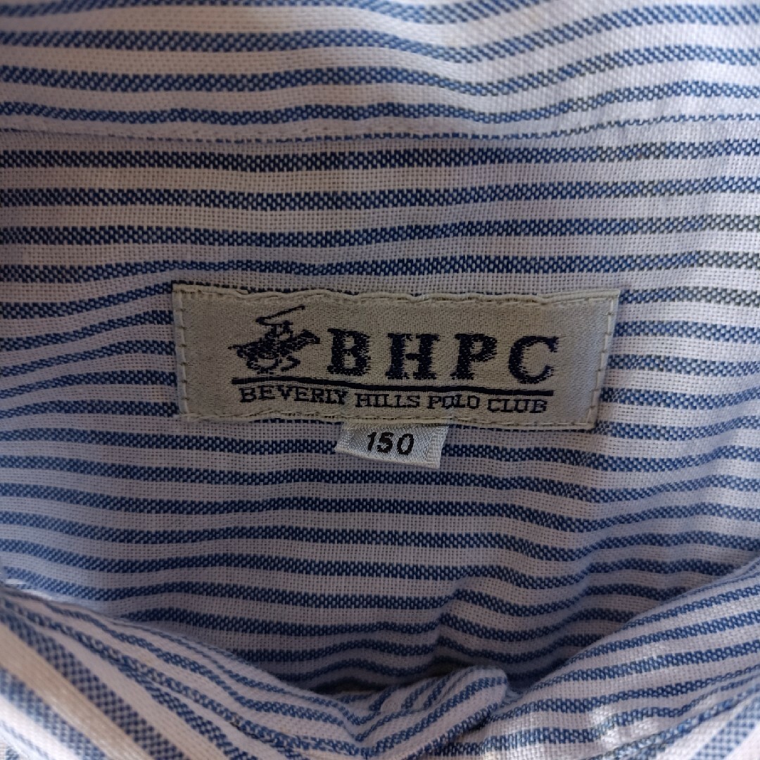 BEVERLY HILLS POLO CLUB（BHPC）(ビバリーヒルズポロクラブ)の（中古）サイズ150 ストライプシャツ キッズ/ベビー/マタニティのキッズ服男の子用(90cm~)(Tシャツ/カットソー)の商品写真