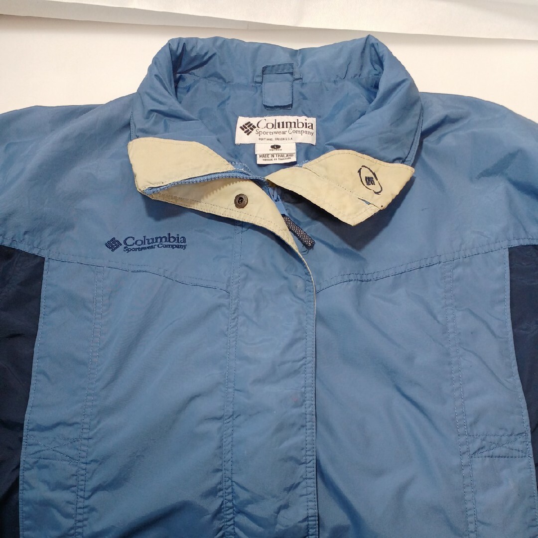 Columbia(コロンビア)の81♪US古着コロンビアナイロンジャケットブルー/ネイビーL(日本2XL) レディースのジャケット/アウター(ナイロンジャケット)の商品写真