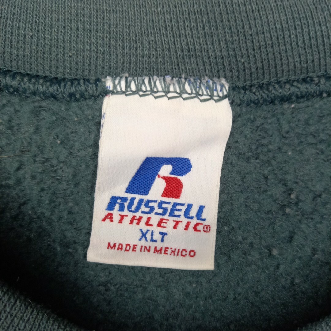 Russell Athletic(ラッセルアスレティック)の90s　メキシコ製　ラッセル　スウェット　トレーナー　ガゼット　無地　カーキXL メンズのトップス(スウェット)の商品写真