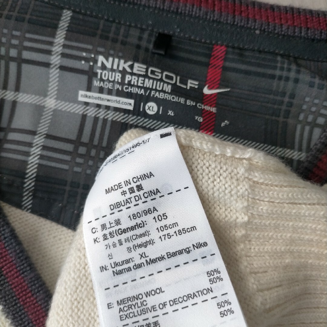 NIKE(ナイキ)のNIKE GOLF 肘当て付き Vネック セーター スポーツ/アウトドアのゴルフ(ウエア)の商品写真