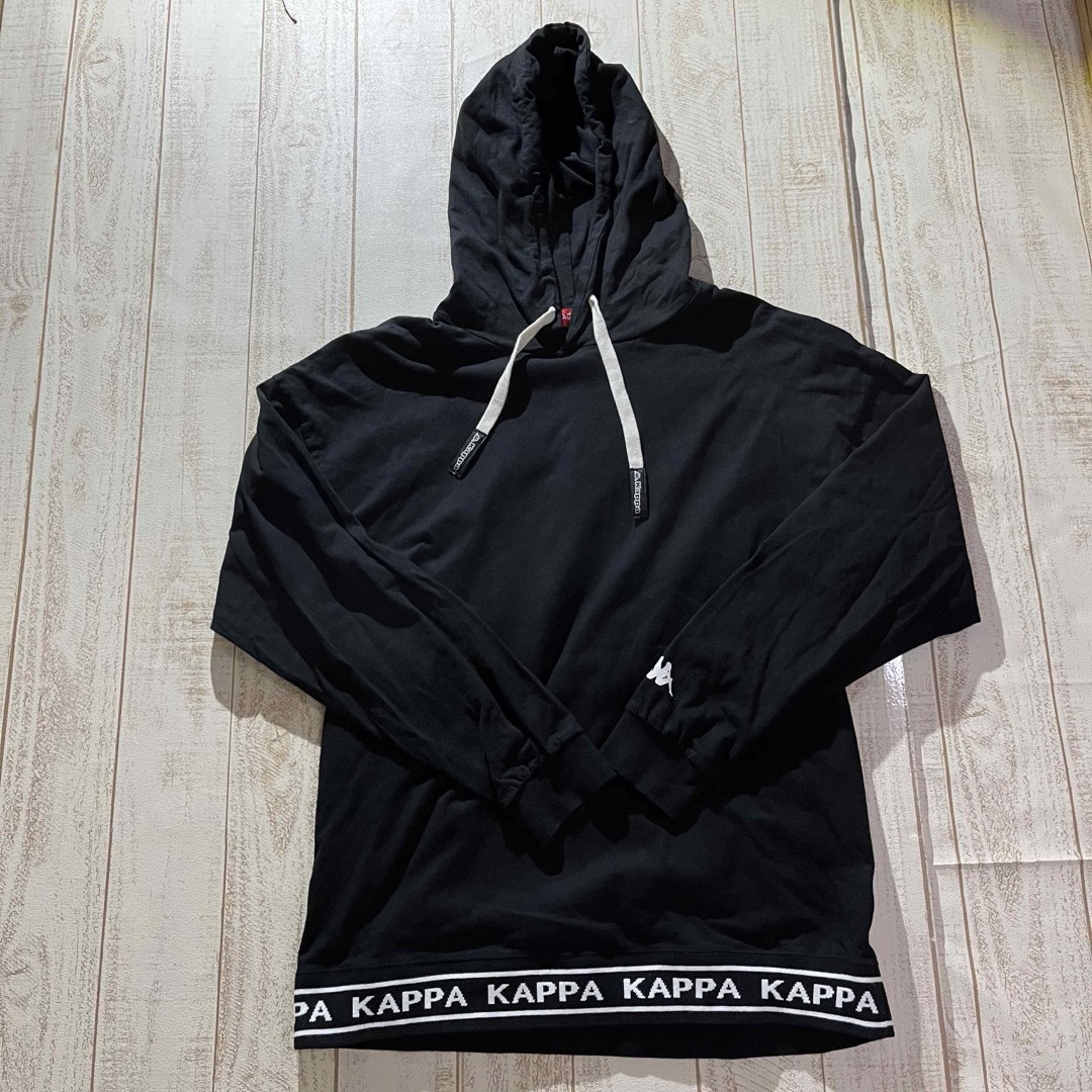 Kappa(カッパ)の【Kappa】カッパ バックプリント ロゴリブ プルオーバー長袖パーカー メンズのトップス(パーカー)の商品写真