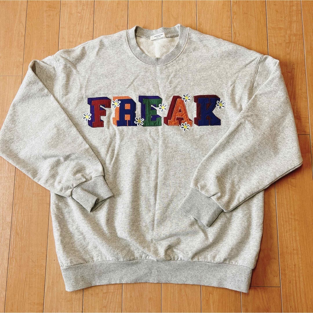 FREAK'S STOR トレーナー　グレー　カラフル　花柄　ビックシルエット | フリマアプリ ラクマ