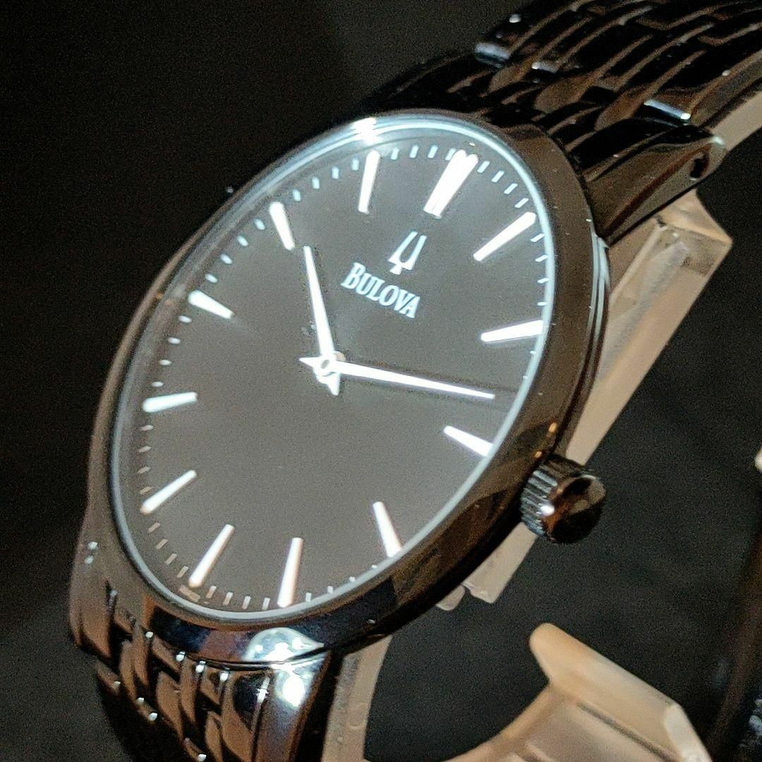 Bulova(ブローバ)の【BULOVA】ブローバ/メンズ腕時計/お洒落/展示品特価/ブラック/高級 メンズの時計(腕時計(アナログ))の商品写真