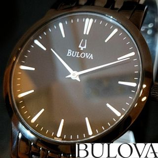 ブローバ(Bulova)の【BULOVA】ブローバ/メンズ腕時計/お洒落/展示品特価/ブラック/高級(腕時計(アナログ))