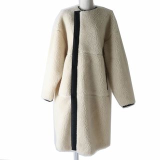 ハイク(HYKE)の極美品☆正規品 HYKE ハイク 21AW 212-17175 FAUX SHEARLING COAT ロング丈 ボアコート アイボリー 2 レディース 日本製(その他)