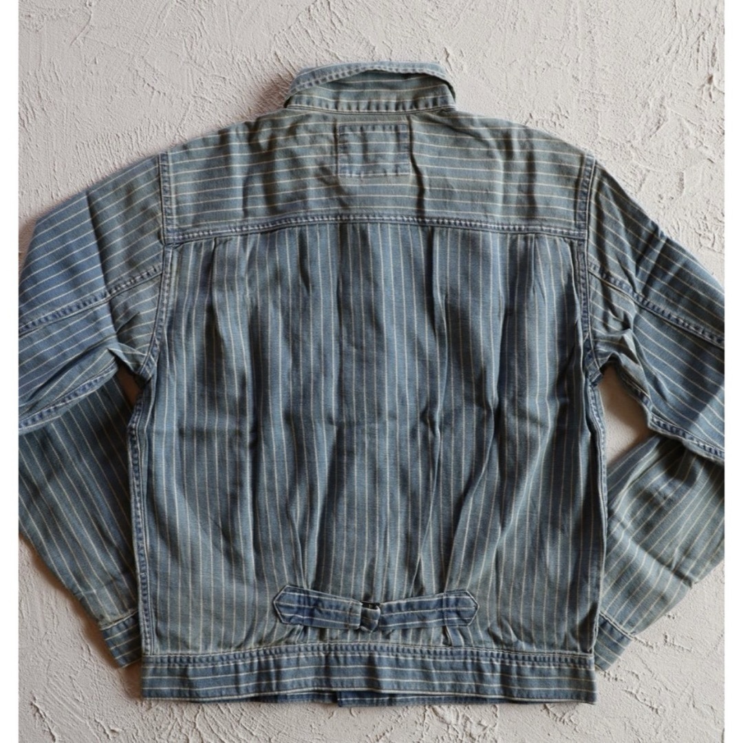 RRL - 新品*RRL*インディゴ ストライプド ツイル ジャケット*S*ダブル RRL - 新品*RRL*インディゴ ストライプド ツイル ジャケット*S*ダブル