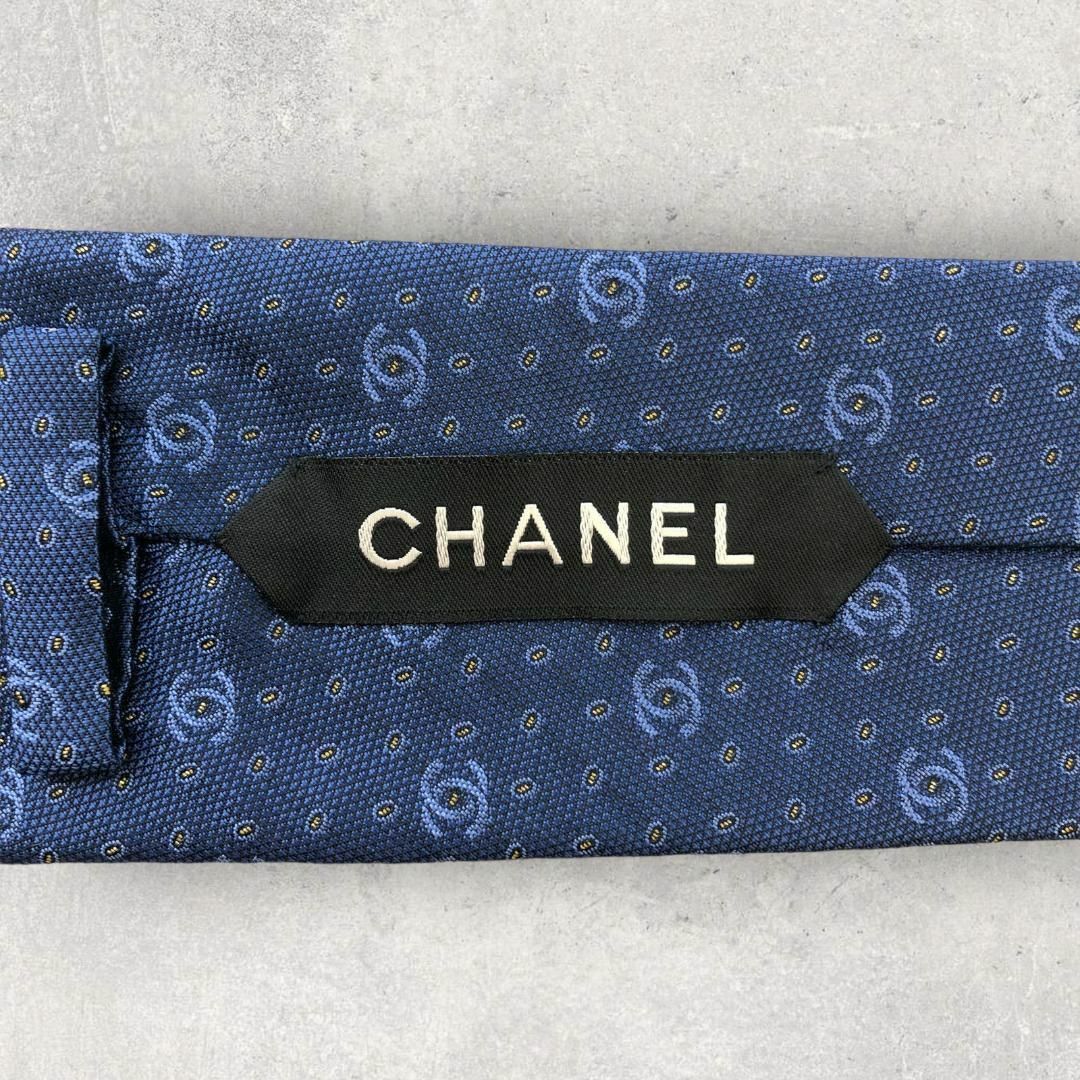 CHANEL(シャネル)の【5681】美品！CHANEL　シャネル　ネクタイ　ブルー系　ココマーク柄. メンズのファッション小物(ネクタイ)の商品写真