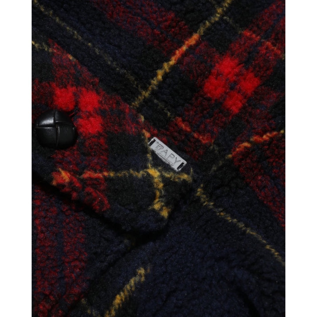 BAPY BY A BATHING APE(ベイピーバイアベイシングエイプ)のBAPY BY BATHING APE tartan overcoat レディースのジャケット/アウター(チェスターコート)の商品写真