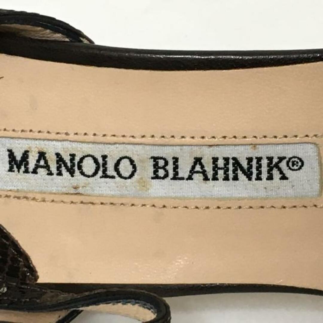 MANOLO BLAHNIK(マノロブラニク)のマノロブラニク ミュール 37 1/2 - レザー レディースの靴/シューズ(ミュール)の商品写真