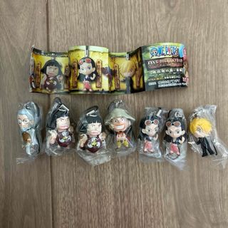 ワンピース(ONE PIECE)のワンピース ストラップ 再出発の島 後編 5種類7個セット セミコンプリート(キャラクターグッズ)