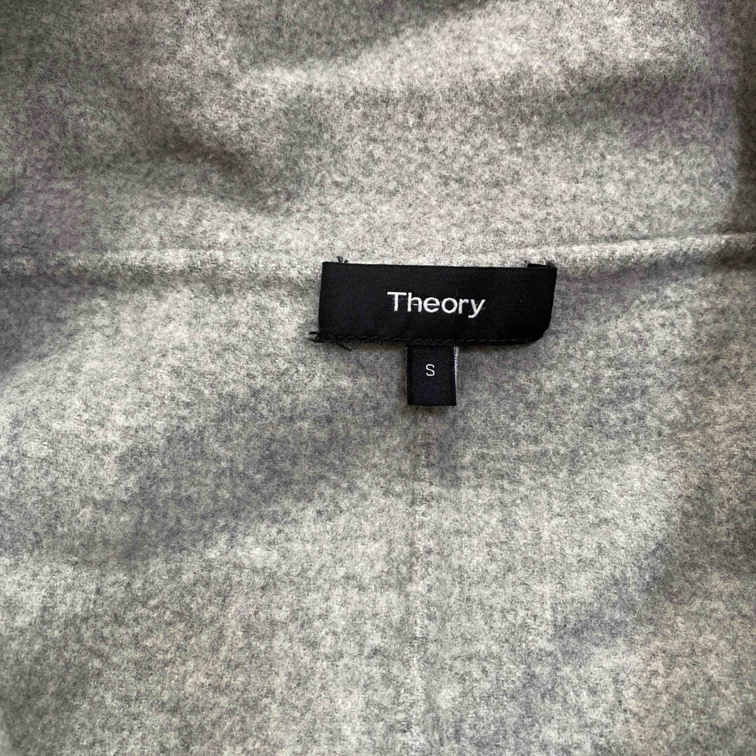 theory(セオリー)の【美品】Theory カシミヤ混ダッフルコート ダブルフェイス 軽量 グレー レディースのジャケット/アウター(ダッフルコート)の商品写真