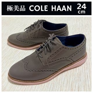 コールハーン(Cole Haan)の新品同様 コールハーン グランドエボリューション ウィングチップ 革靴 24cm(ローファー/革靴)