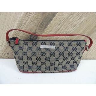 グッチ(Gucci)のM広016 / GUCCI GG柄 ポーチ ミニバッグ キャンバス レザー(ポーチ)