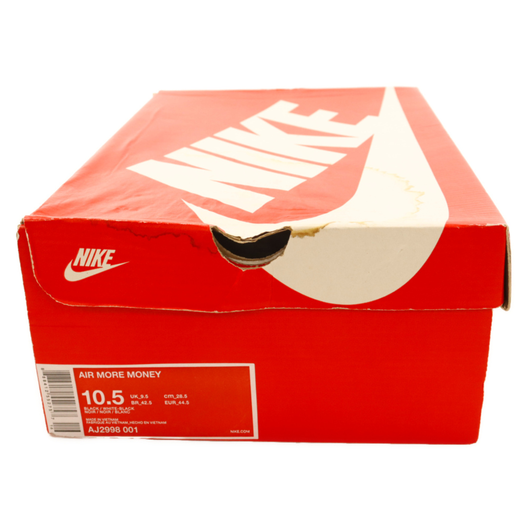 NIKE(ナイキ)のNIKE ナイキ AIR MORE MONEY AJ2998-001 エア モア マネー ハイカットスニーカー ブラック US10.5/28.5cm メンズの靴/シューズ(スニーカー)の商品写真