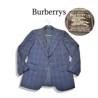 バーバリー(BURBERRY)のBurberrys バーバリー チェック柄 シングル ジャケット ブレザー ネイビー size 179 メンズ(テーラードジャケット)