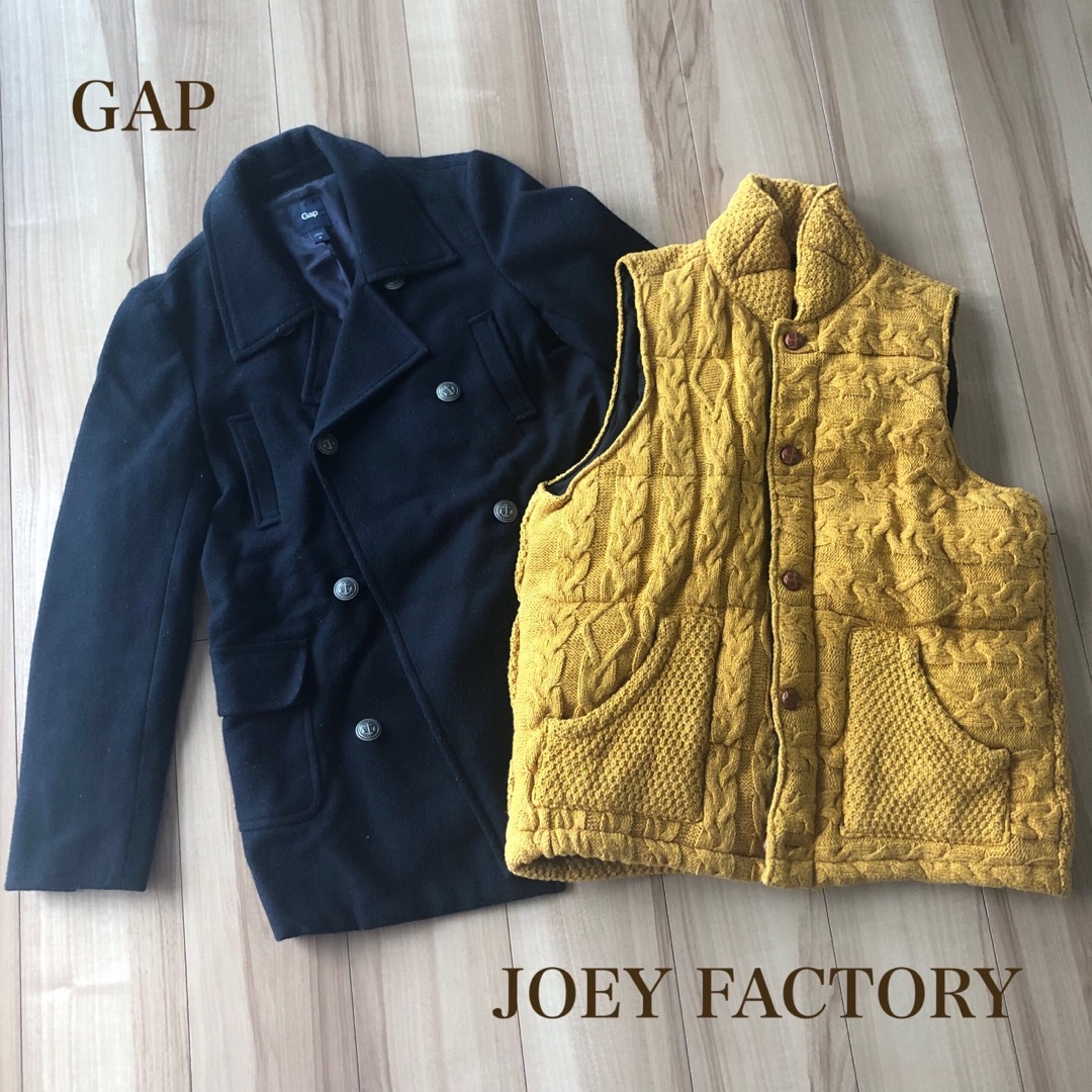 【2点セット】GAP JOEY FACTORY Pコート ダウンベスト メンズ メンズのジャケット/アウター(ダウンベスト)の商品写真