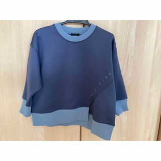 ユナイテッドアローズグリーンレーベルリラクシング(UNITED ARROWS green label relaxing)のTJ ダンボール アシメデザイン プルオーバー☆ブルー(Tシャツ/カットソー)