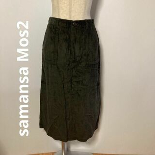 サマンサモスモス(SM2)の新品サマンサモスモスのボックススカート(^^)3329(ひざ丈スカート)