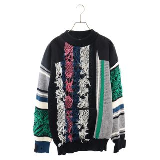 サカイ(sacai)のSacai サカイ 22SS Rug Jacquard Knit Pullover ラグ ジャガード クルーネック ニットセーター マルチカラー 22-02749M(ニット/セーター)