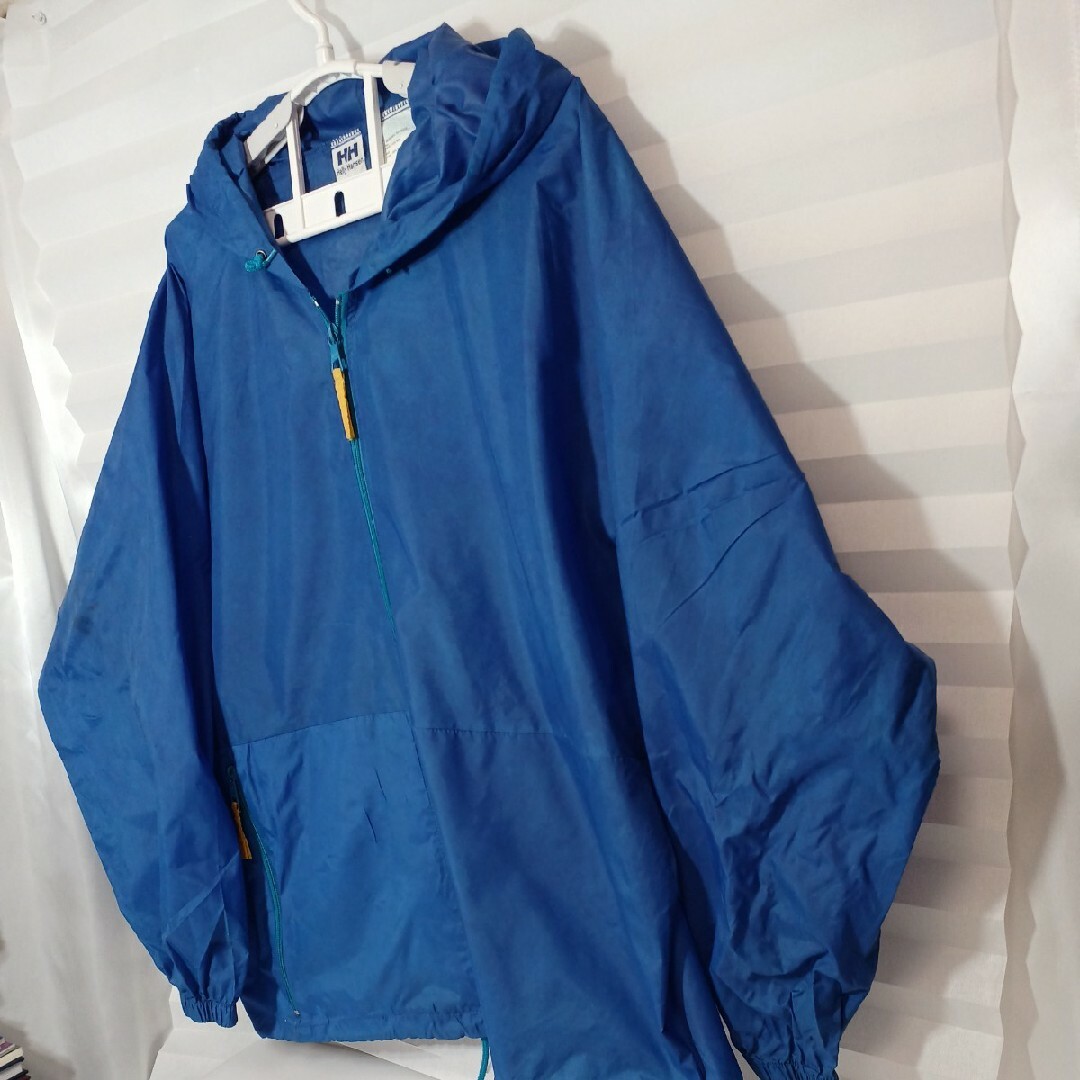 HELLY HANSEN(ヘリーハンセン)の82♪US古着ヘリーハンセンナイロンパーカーブルーUS-L(日本サイズ2XL) メンズのジャケット/アウター(ナイロンジャケット)の商品写真