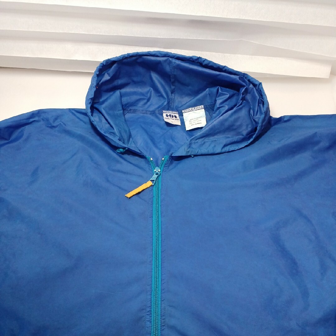 HELLY HANSEN(ヘリーハンセン)の82♪US古着ヘリーハンセンナイロンパーカーブルーUS-L(日本サイズ2XL) メンズのジャケット/アウター(ナイロンジャケット)の商品写真