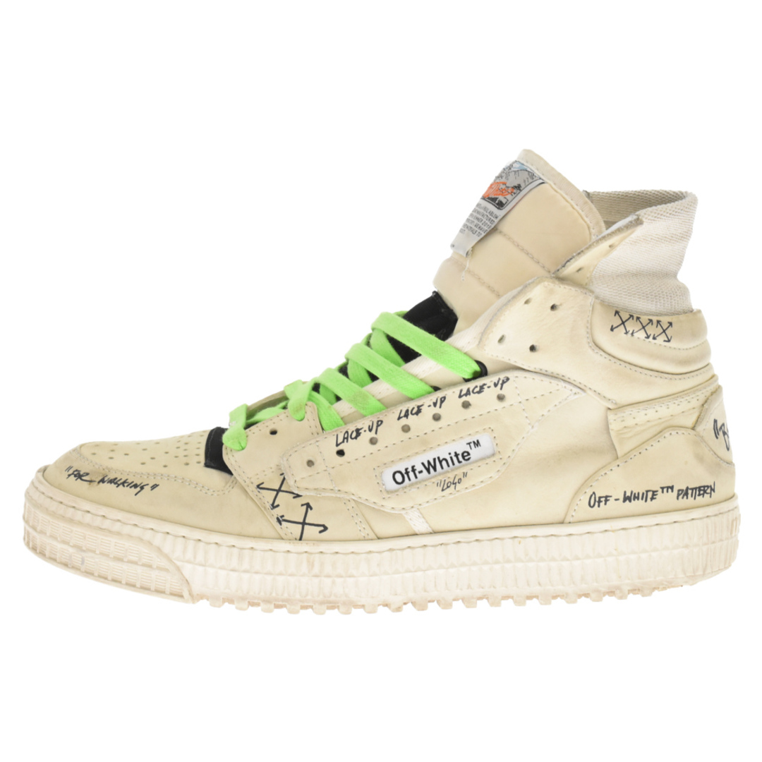 OFF-WHITE オフホワイト 3.0 OFF COURT ロゴサインデザイン スウェードハイカットスニーカー ベージュのサムネイル