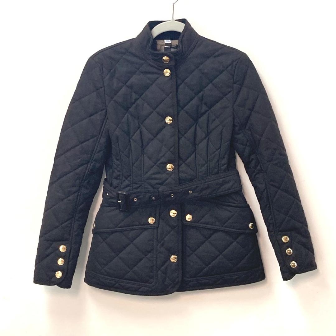 BURBERRY - バーバリー BURBERRY キルティング  長袖 コート 内面チェック柄 アウター ジャケット ベルト付き ダウンジャケット コットン ダークブラウン ブラウン 未使用