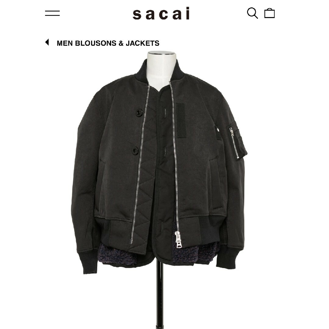 sacai - 新品 size2 23aw sacai Faux Suede Mix サカイの通販 sacai - 新品 size2 23aw sacai Faux Suede Mix サカイの通販