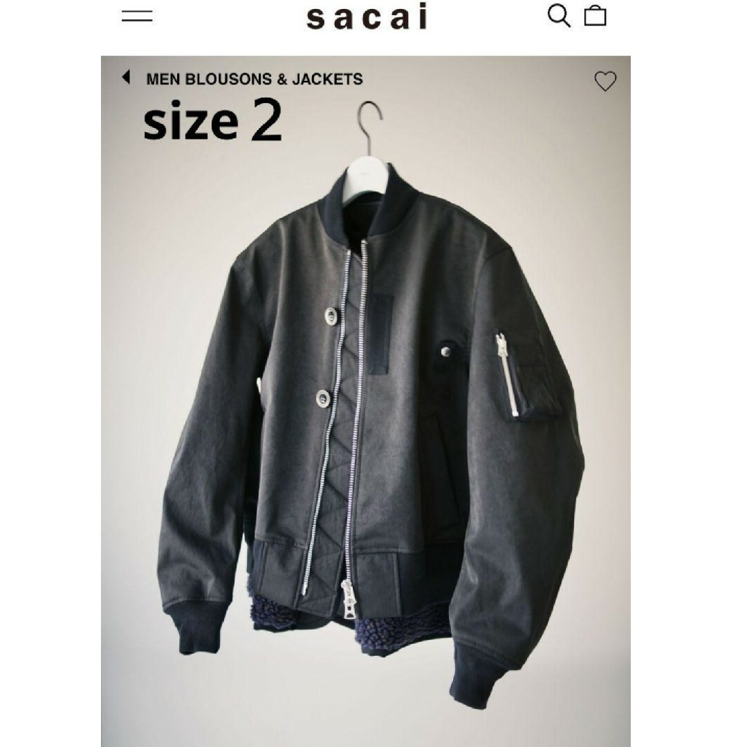 sacai - 新品 size2 23aw sacai Faux Suede Mix サカイの通販 sacai - 新品 size2 23aw sacai Faux Suede Mix サカイの通販