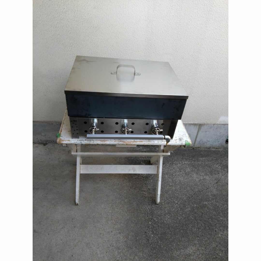 石焼き芋 鉄板釜+ガスグリドル+ステンレス蓋 3点セット 石焼き芋 鉄板釜+ガスグリドル+ステンレス蓋 3点セット