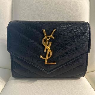 サンローラン(Saint Laurent)の正規品サンローラン 三つ折り財布 レディース Saint Laurentブラック(財布)