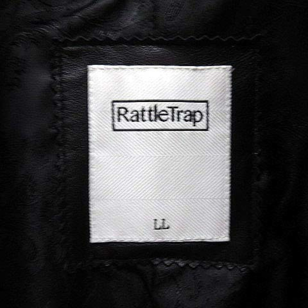 RATTLE TRAP(ラトルトラップ)のラトルトラップ 衿ボア シープスキン レザー 羊革 ボンバージャケット 黒 LL メンズのジャケット/アウター(ブルゾン)の商品写真