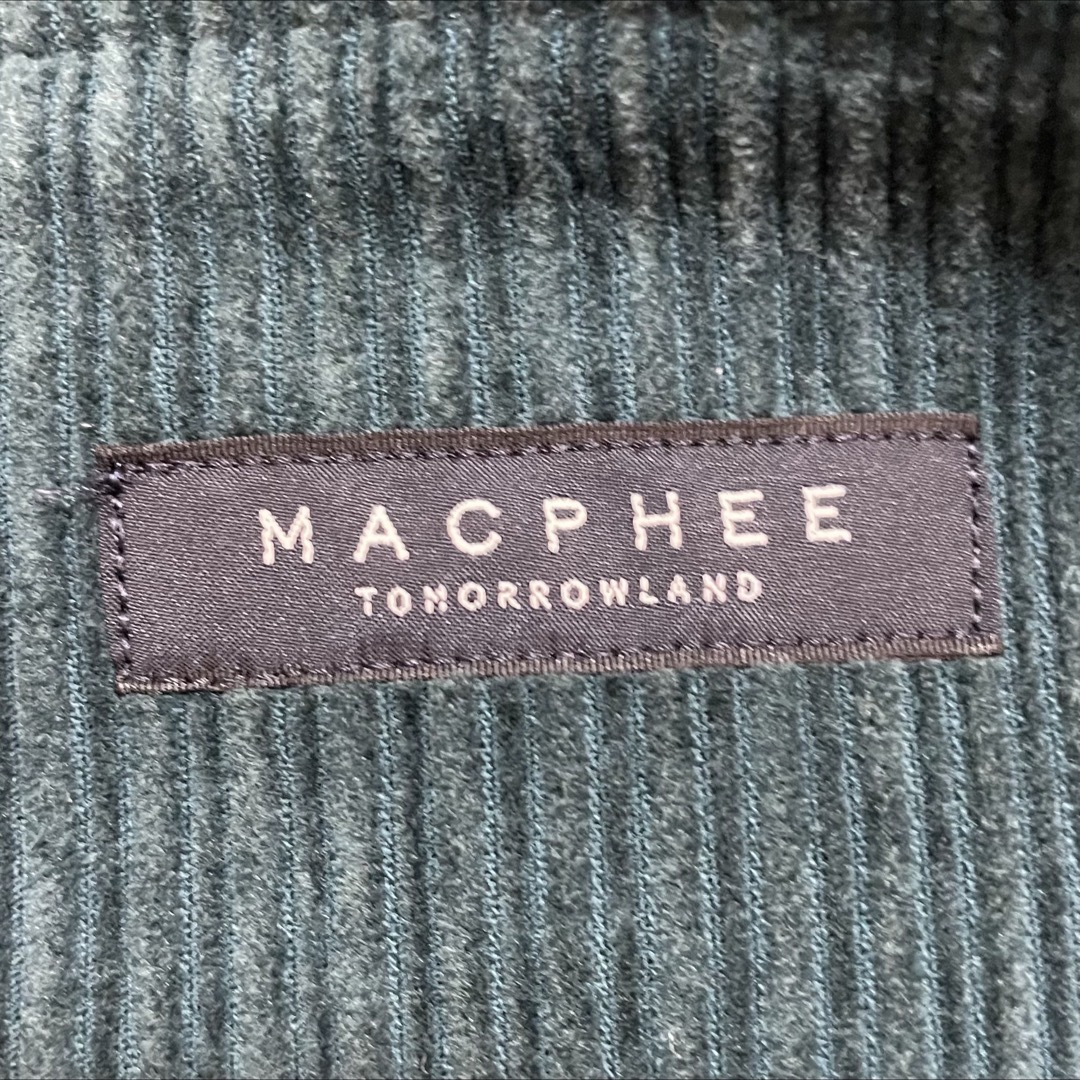 MACPHEE(マカフィー)のマカフィーグリーンコーデュロイロングタイトスカートトゥモローザラビームスアローズ レディースのスカート(ロングスカート)の商品写真