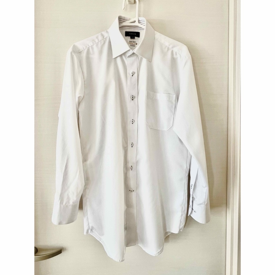 TAKA-Q(タカキュー)のタカキュー メンズ　長袖ワイシャツ ホワイト Ｌ メンズのトップス(シャツ)の商品写真
