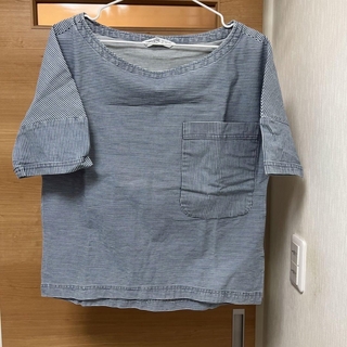 ザラ(ZARA)のZARA♩デニムのTシャツ　ボーダー　ジーンズ　秋冬　厚手(Tシャツ(半袖/袖なし))